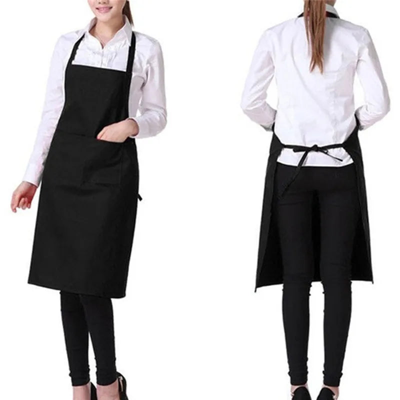 tablier cuisine noir marron bleu marine orange rouge uni classique élastique poche avant