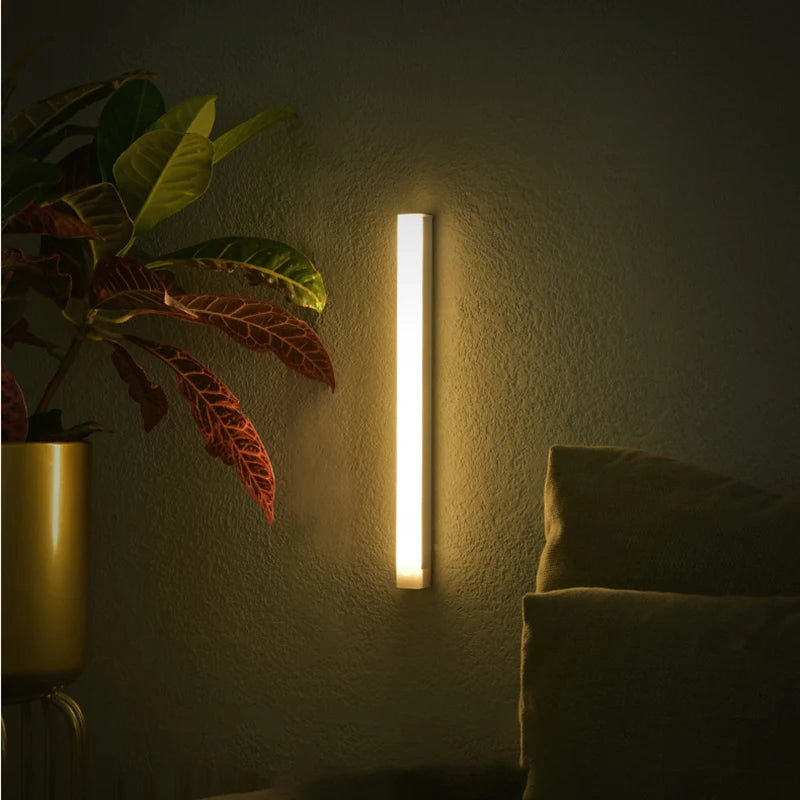 lampe nuit intelligente led sans fil détecteur mouvement adhésif blanc blanc chaud moderne interrupteur