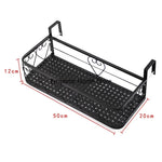 étagère murale noire moderne grille florale clips suspension plante pot assemblage économique