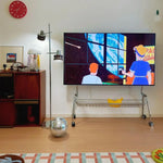meuble tv mobile moderne roulettes support 32 60 pouces rangement salon chambre