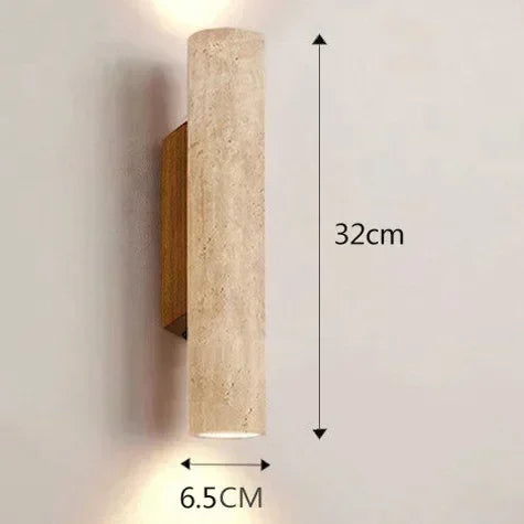 lampe murale moderne pierre marbrée beige brun clair interrupteur câble électrique 249 2000 lumens