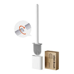 brosse wc silicone gris blanc moderne support mural facile nettoyer respectueux environnement durable bristles