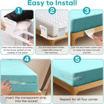 attaches drap angle blanc turquoise minimalistes attaches plastique opaques tissu uni fourniturs maison