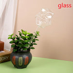 décorations plantes formes animales oiseau flamant sphères transparentes moderne vert orange rose bleuclair