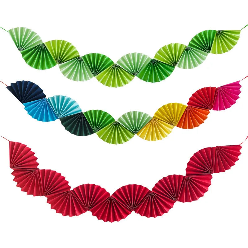 guirlande papier multicolore festives accordéon anniversaire ballons coeurs decorations love xoxo