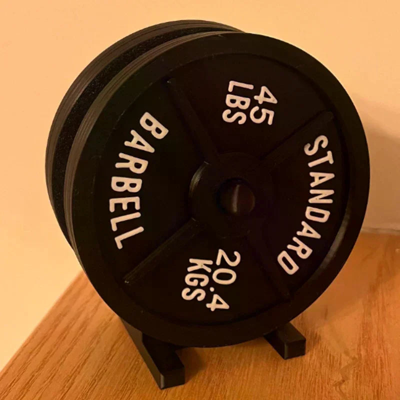 disques poids standard noirs barbell fitness support fournis sportifs amusants