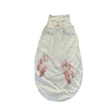 sac couchage adulte sac fourrure chat imprimé doux confortable polyester coton lit