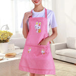 tablier cuisine rose bleu carreaux blancs lapin moderne décontracté poche collier