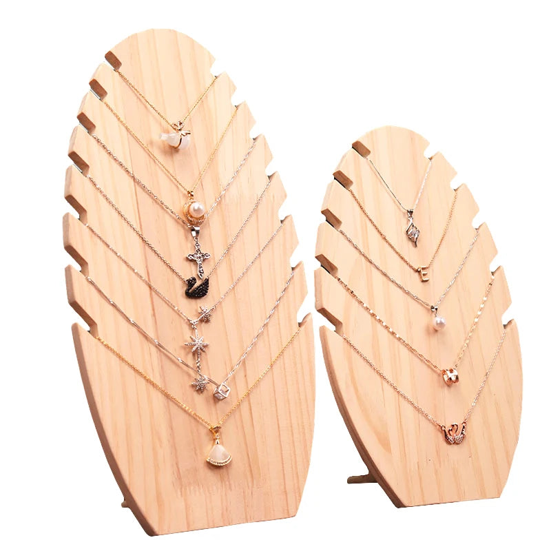 Présentoir à bijoux en bois en forme de flamme blanc