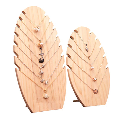 Présentoir à bijoux en bois en forme de flamme blanc