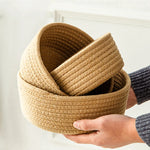 corbeilles rangement tissées main motifs géométriques couleur rose beige gris multicolore respectueuses environnement rustique
