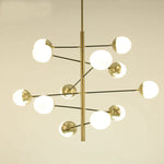 Suspension LED en verre noir pour chambre moderne