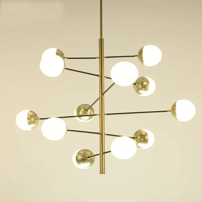 Suspension LED en verre noir pour chambre moderne
