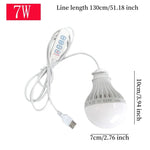 ampoule led blanc portable tri couleur usb rechargeable camping travail barbecue pêche urgence moderne