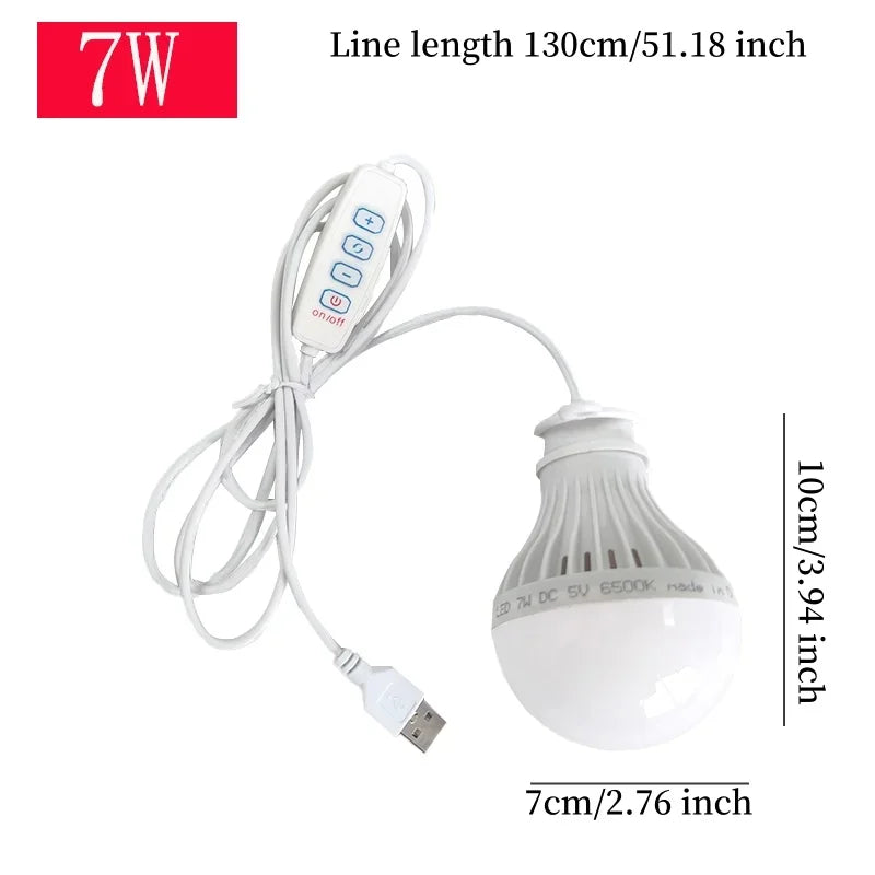 ampoule led blanc portable tri couleur usb rechargeable camping travail barbecue pêche urgence moderne