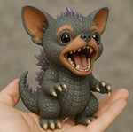 figurine chien monstre résine gris créative ornement maison jardin erotique