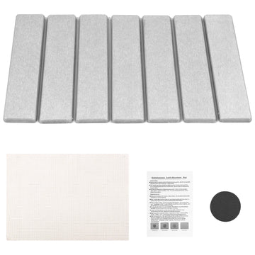 tapis séchage cuisine rectangle moderne rayures verticales anti dérapant diatomées boue gris clair blanc