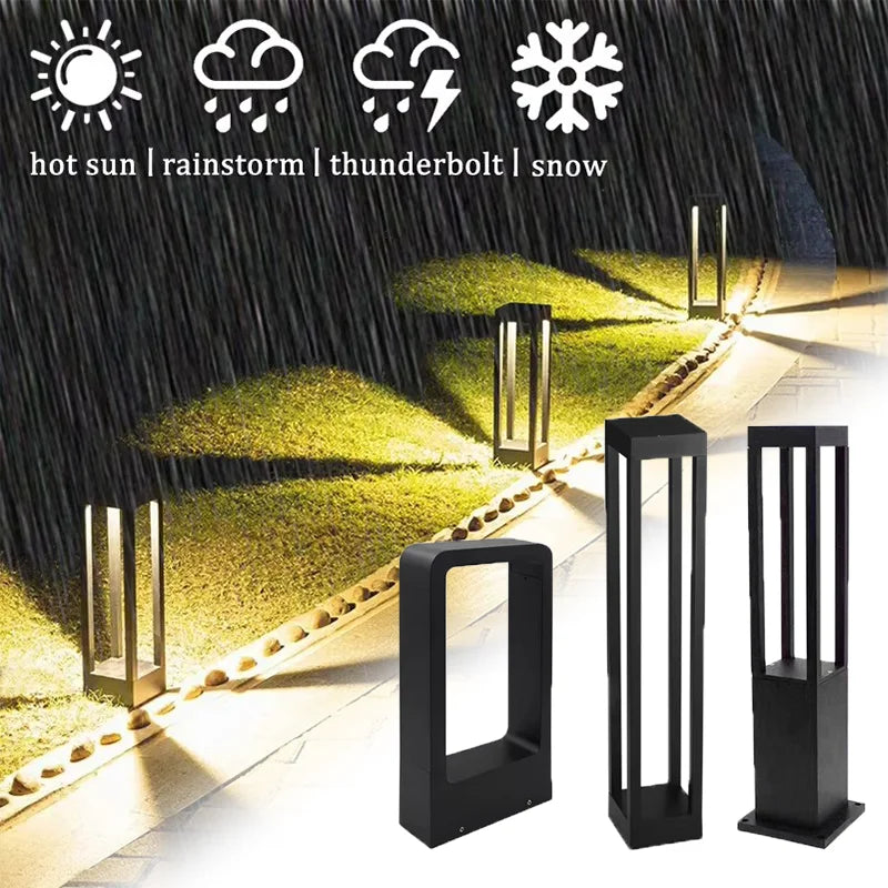 luminaire extérieur moderne led ip68 jaune ambre facile jardin minimaliste