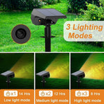 spots solaires led jardin extérieur 52 leds ip65 moderne jaune noir minimaliste