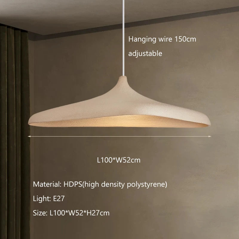 suspension led moderne beige fer câble noir lumière neutre chambre salon