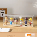 boîte rangement transparente réutilisable moderne organisateur jouets figurines divers cartoon capacité importante anti poussière