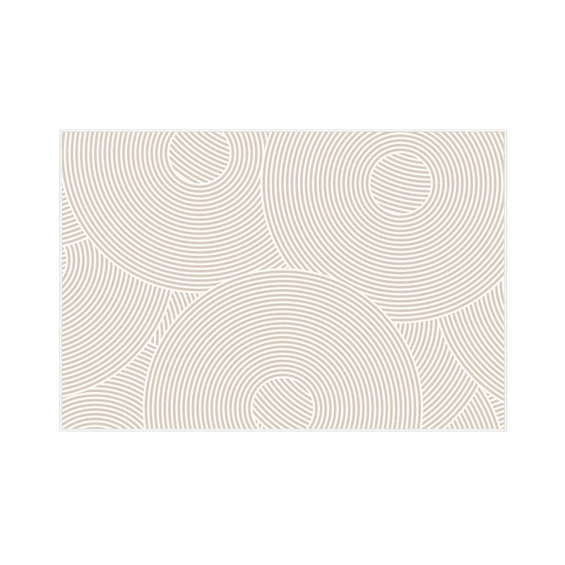 Un motif abstrait de lignes courbes blanches et grises donne une impression dynamique et harmonieuse.