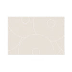 Un motif abstrait de lignes courbes blanches et grises donne une impression dynamique et harmonieuse.