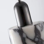 lampe suspendue marbre noir blanc moderne salon chambre gris ledflux2492000voltage90260