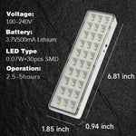 lampe d'urgence 30 led rechargeable fixation murale mode secours lumière sécurité nhà cửa