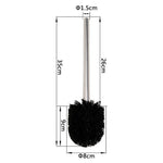 brosse toilette acier inoxydable noir blanche argentée moderne rigide respectueux environnement