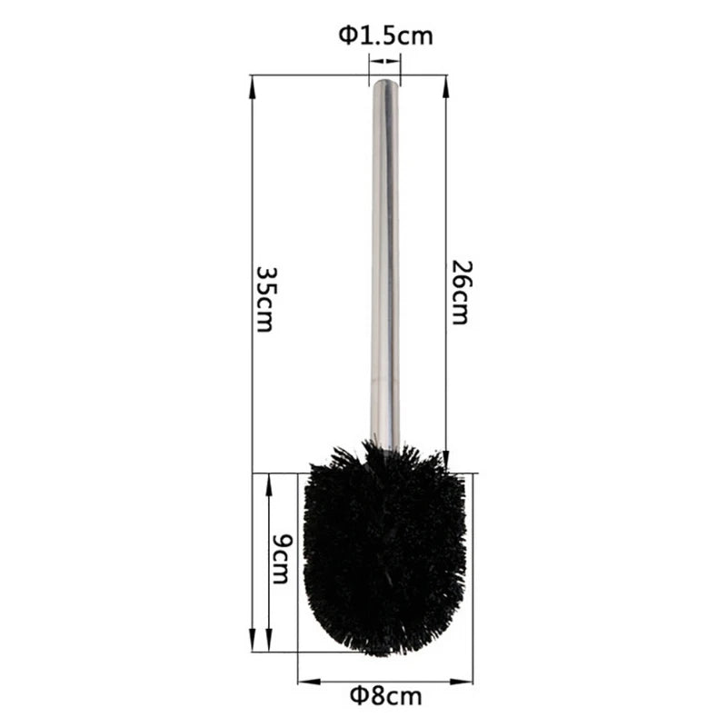 brosse toilette acier inoxydable noir blanche argentée moderne rigide respectueux environnement