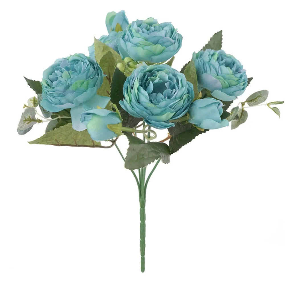 bouquets fleurs artificielles pivoines soie rose clair blanc violet rouge orange romantique extérieur mariage