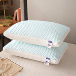 oreiller haut 3d bleu clair texture géométrique coton polyester moderne voyage lit