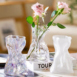 vase transparent moderne verre table décoration intérieur 9cm 23cm fleurs artificielles