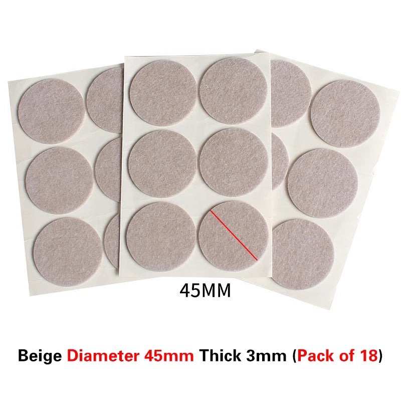 protecteurs pieds tables feutre nylon adhésifs gris clair foncé réduisent bruit antidérapants utilitaires pratiques