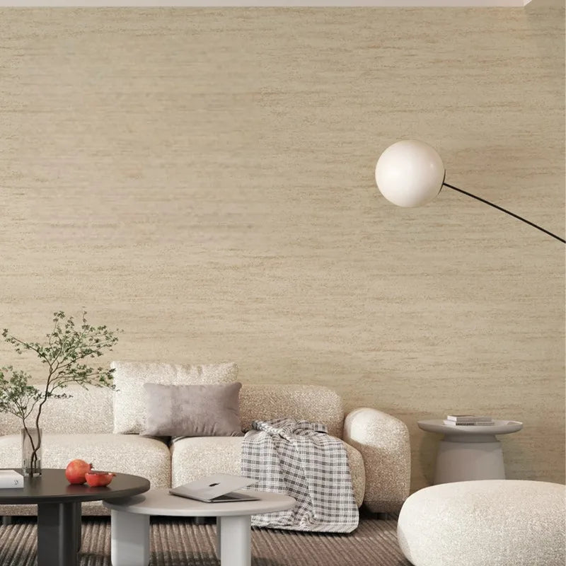 papier peint moderne texture granulée gris beige imperméable adhésif cuisine chambre salon étudiants seniors