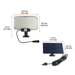 lampe solaire moderne noire blanche ip65 led télécommande clips extérieure jardin entrée garage