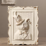 cadres decoratifs relief 3d animaux blanc classique baroque accessoires living room decoration