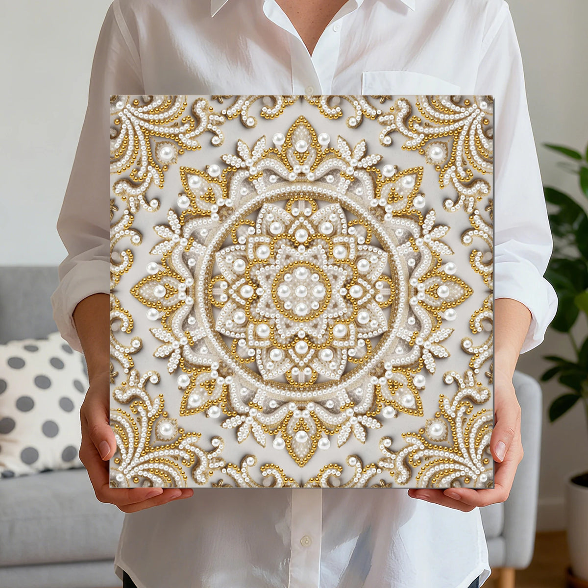 tableau décoratif peinture strass papillons lune étoiles floral contemporain débutant artisanal 25x25cm