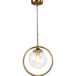 suspension or transparent moderne lampe pendentif verre boule chambre salon étude hall