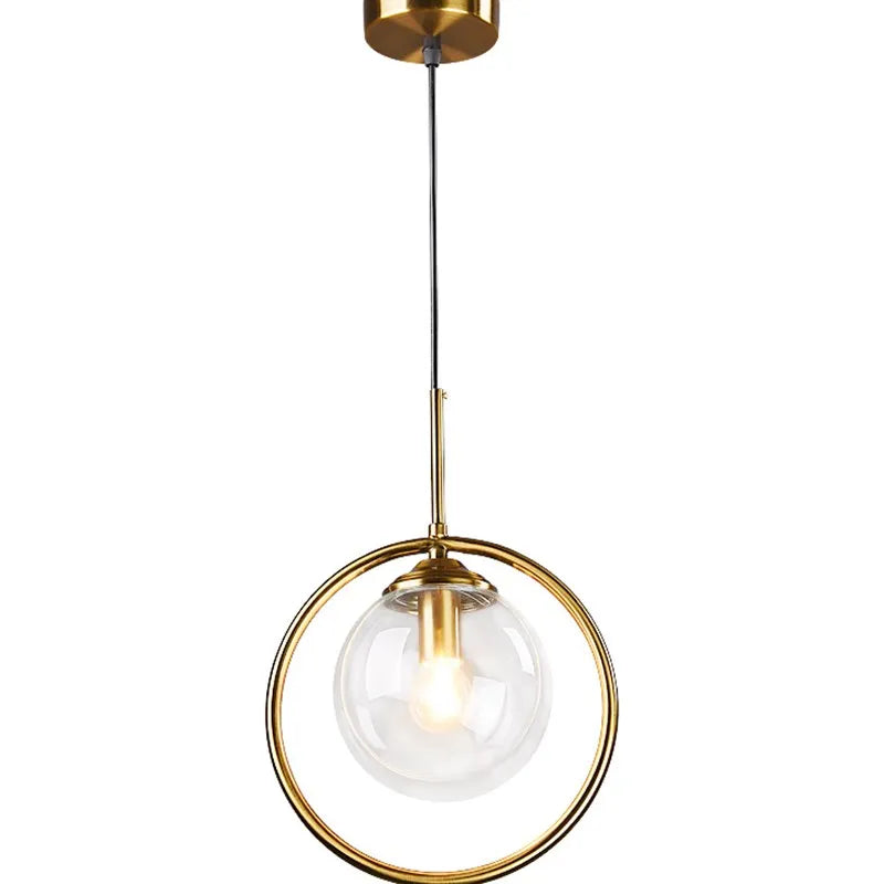 suspension or transparent moderne lampe pendentif verre boule chambre salon étude hall