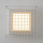 lampe murale moderne blanche grille métal éclairage quotidien cuisine salle bain