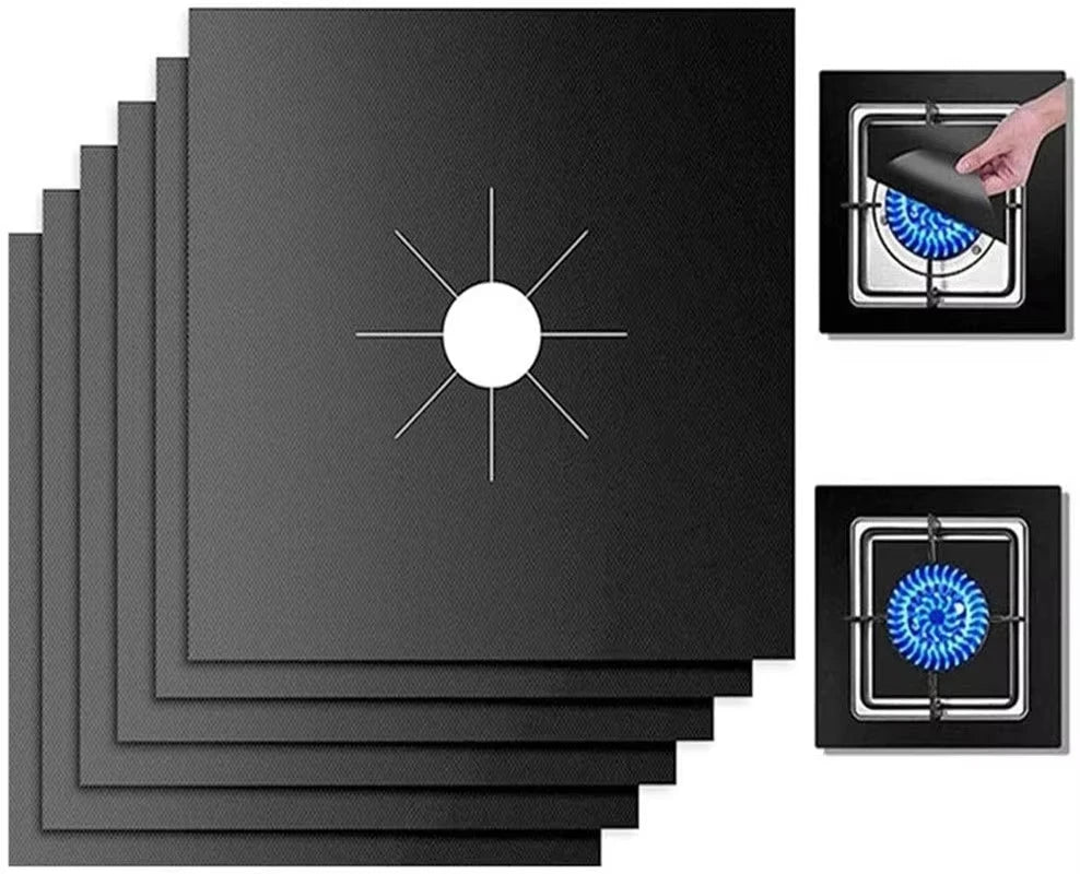 protège gaz cuisinière adhésif noir texture microfibre moderne pièce rechange respectueux environnement