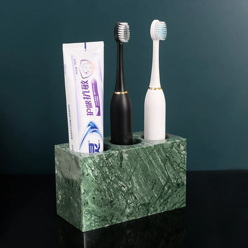 porte brosse dents porte dentifrice marbre naturel moderne salle bain