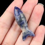 pendants poissons pierres violet orange noir vert rouge marron artisanal feng shui