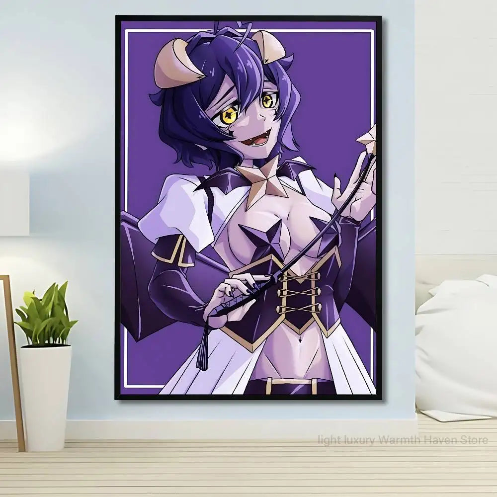 affiche anime personnages moderne art japonais décoration salon papier frame noir varied colors