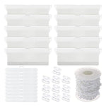 rideau lamelles blanc moderne 10m chaîne clips opaques 20pc set