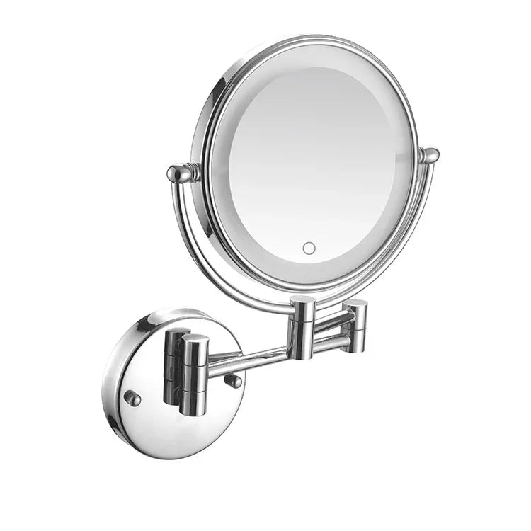 miroir cosmétique rond télescopique rotatif double face grossissant mural maquillage salle bain