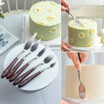 spatules pâtisserie acier inoxydable couteaux palette grattoir gâteau décoration peinture outil cuisine
