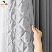 rideau occultant gris plissé fixe moderne minimaliste opaque transparence fine chambre salon